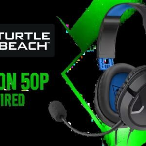 TURTLE BEACH Recon 50P Wired Gaming Headset – Black / 40mm Speakers / High-Sensitivity Adjustable Mic / Lightweight Design / In-Line Volume & Mute