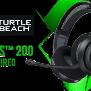 TURTLE BEACH Atlas™ 200 Wired Gaming Headset PC - Black / 50mm Nanoclear™ Drivers / USB Audio Adapter with 24-bit High-Fidelity & Waves 3D Audio /