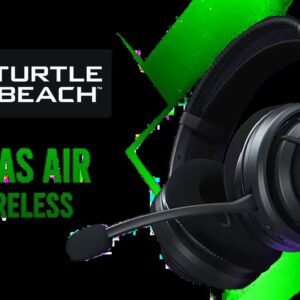 Turtle Beach Atlas Air Black Wireless Gaming Headset / 40mm Drivers / Flip-to-Mute Mic / Low Latency Wireless & Bluetooth® or Wired Mode / TBS-5101-05