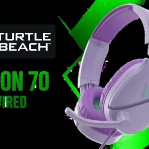 TURTLE BEACH Recon 70 Wired Gaming Headset - Lavender / 40mm Neodymium Drivers / 20Hz–20kHz / Over-Ear Synthetic Leather Cushions / Flip-to-Mute