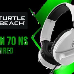 TURTLE BEACH Recon 70 NS Wired Gaming Headset – White / 40mm Speakers / Flip-to-Mute Mic / Lightweight Design / Noise-Isolating Ear Cushions / On-Ear