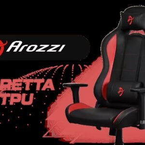 Arozzi Torretta SoftPU Gaming Chair - Black & Red / Soft PU Leather / 3D Adjustable Armrests / Max Load up to 120kg / Open designed frame that suits