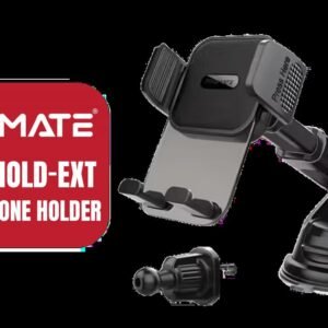 PROMATE TRANSHOLD-EXT Secure Smartphone Holder / Transparent Design / Windshield, Dashboard & Air Vent Mounting / Auto Clamping with One-Touch