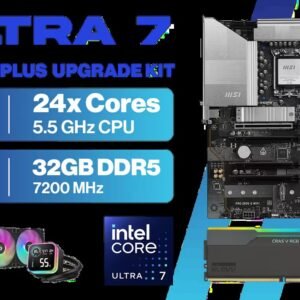 Intel Core Ultra 7 270K Plus Z890-S Wi-Fi 32GB RGB DDR5 7200MHz Upgrade Kit - MSI PRO Z890-S Wi-Fi Intel ATX Motherboard + Intel Core Ultra 7 270K