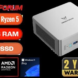 MINISFORUM UM750L Slim Mini PC, AMD Ryzen 5 7545U Mini Computer(6C/12T, Up to 4.9GHz), 16GB LPDDR5 RAM & 1TB PCIe 4.0 SSD, HDMI/DP/USB4, 4 x USB Type