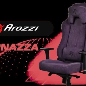 Arozzi Vernazza Soft Fabric Office and Gaming Chair - Purple / Durable Upholstery Ergonomic / 3D Armrests and a Pro Mechanism / Soft Neck & Lumbar