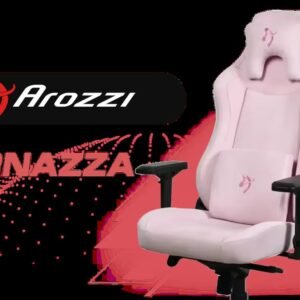 Arozzi Vernazza Supersoft Gaming Chair - Pink / Lumbar Support 4D Armrest / Rocking tilt up to 12° / Backrest tilts up to 165° / Aluminum wheelbase