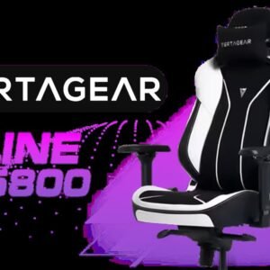 [BLACK/WHITE] Vertagear Racing Series S-Line SL5800 Gaming Chairs / 113KG Weight Limit /  Easy Assembly / Adjustable Seat Height / VG-SL5800SE_WT
