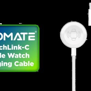 Promate WatchLink-C Fabric Braided Apple Watch Charging Cable / Fast 5W magnetic charging power / 1.2m cable length / Flexible fabric braided