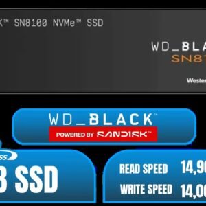 Western Digital SN8100 NVMe Internal Solid State Drive - 4TB / Sequential Read, Write Performance - 14900MB/s, 14000MB/s / PCIe Gen 5 / WDS400T1X0M