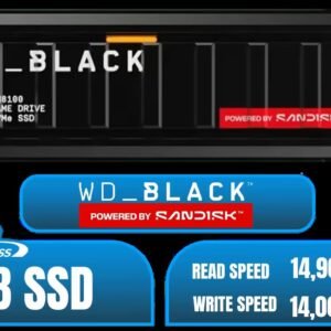 Western Digital SN8100 4TB NVMe Internal Solid State Drive with Heatsink / Read Speeds up to 14,900 MB/s / Write Speeds up to 14,000 MB/s / TCG Opal