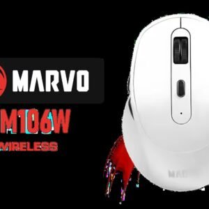Marvo WM106W Wireless Office Mouse White / DPI from 800 to 1600 / Connection 2.4GHz or Bluetooth / Built-in 500mAh Battery