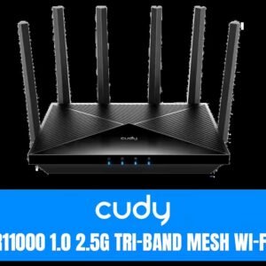 CUDY WR11000 1.0 2.5G Tri-Band Mesh Wi-Fi 7 Router / Qualcomm Quad-Core CPU High Performance / 6-Stream Tri-Band WiFi 7 10.7Gbps / 4x 2.5G Ethernet