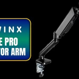 Winx Rise Pro Full Motion Monitor Arm / Supports 17″–32″ Monitor / Full Motion Swivel Tilt Rotation / Gas Spring Height Adjustment / Supports Up To