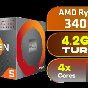 AMD Ryzen 5 3400G Processor with Radeon Vega 11 Graphics / 4x Cores - 8x Threads / 3.7GHz Base Clock - Up to 4.2GHz Max. Boost Clock / 6MB Game