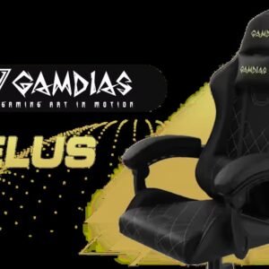 Gamdias Zelus E2 Gaming Chair - Black / Premium PU Leather / Adjustable Back to 126 Degree / Adjustable Backrest / Gas Lift Base / Max Load up to
