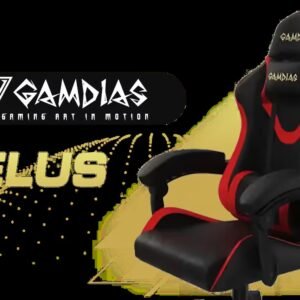 Gamdias Zelus E2 Gaming Chair - Black-Red / Premium PU Leather / Adjustable Back to 126 Degree / Adjustable Backrest / Gas Lift Base / Max Load up to