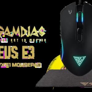 Gamdias ZEUS E3 Optical Gaming Mouse And  NYX E1 Mousepad Combo / Multi-Color Breathing Lighting / 3600 DPI / Optical Sensor / Smart Keys /