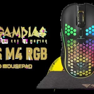 Gamdias ZEUS M4 RGB Optical Gaming Mouse & Mousepad 2 in 1 Combo / FREE Included NYX E1 Gaming MouseMat / Up to 12800 Adjustable DPI / Non-Skid